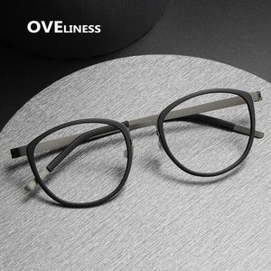 Monture de lunettes monture de lunettes pour hommes femmes Vintage ronde myopie lunettes optiques sans vis Prescription lunettes cadre Spectacle 230621