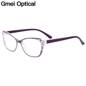 Monture de lunettes Gmei Optique Élégant Ultraléger TR90 Ovale Femmes Lunettes Optique Cadre Pour Myopie Prescription Lunettes Femmes Lunettes M1814 230621