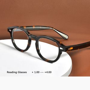 Monture de lunettes Johnny Depp Lunettes de lecture Homme Femme Vintage Acétate Monture Presbyte Lunettes Marque design Ordinateur Lunettes 1.0 2.0 4.0 230621