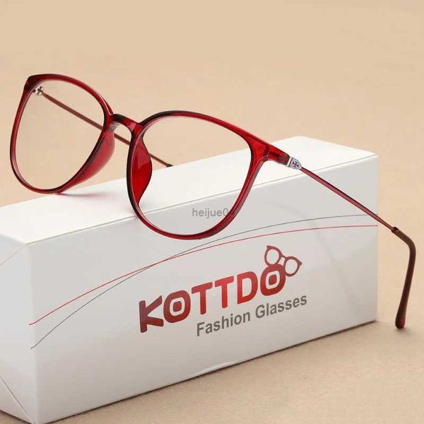 Monture de lunettes KOTTDO nouvelle mode lunettes femmes carré en plastique lunettes optiques lunettes cadre Transparent clair rétro myopie lunettes