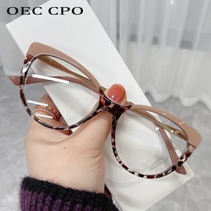 Monture de lunettes OEC CPO mode oeil de chat lunettes optiques montures femmes Vintage lentille claire lunettes Prescription Spectacle 230628