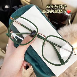 Monture de lunettes surdimensionnées lunettes carrées pour femmes hommes TR90 vert rouge gris noir bloc optique lumière bleue 230628