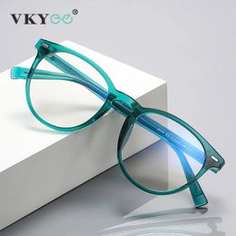 Marco de gafas VICKY Unisex Retro redondo miopía gafas de lectura graduadas mujeres Anti luz azul bloqueo gafas ópticas marco hombres PFD2117 231005