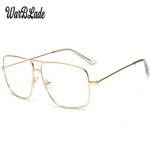 Cadre de lunettes Warblade Vintage Gold Metal Eyeglass Mens Womens Sun Glasses Retro Square Optical Lens Eyewear Nerd Glassures Clear 230628