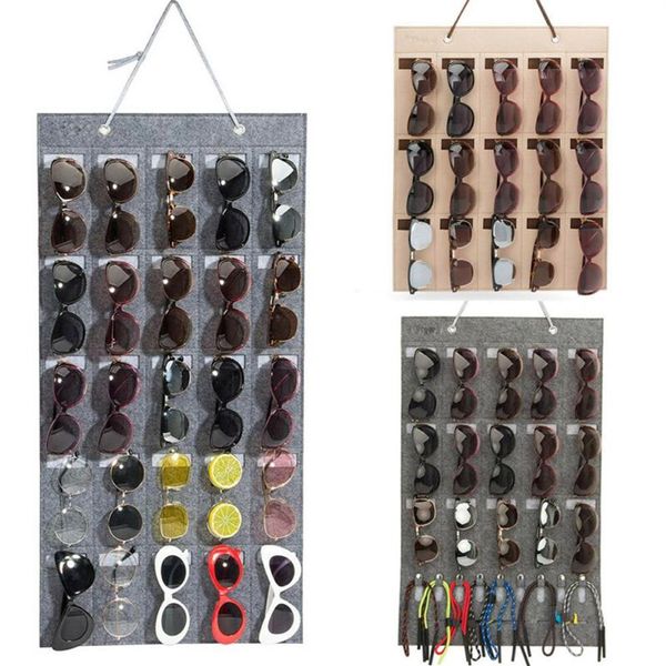 Conteneur de lunettes de soleil, organisateur de rangement, affichage, sac mural suspendu, support de poche, support organisateur pour lunettes Storage2696