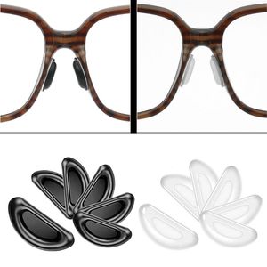 Eyeglasses Accessories 10 Pairs Adhesive Eye Glasses Nose Pads D Shape Stick on AntiSlip Soft Silicone Pad Kit 230628