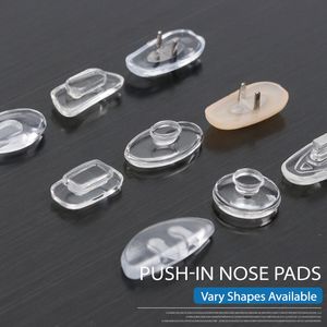Accessoires de lunettes Plaquettes de nez Ovale Pushin Pieces Push in Soft Silicone Slide Nosepads pour lunettes Lunettes de soleil 230628
