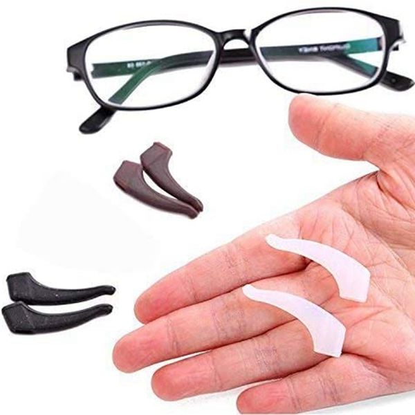 Chaînes de lunettes 10 paires Support antidérapant en silicone de qualité supérieure pour accessoires de lunettes KidsAdults Crochet d'oreille Sports Eyeglass Temple Tip bouchons 230605