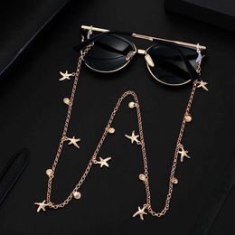 Coudons de lunettes 70 cm Shelfish Shell Lunettes de soleil chaînes Perles en stras de lunettes de cordon de cordon de lune