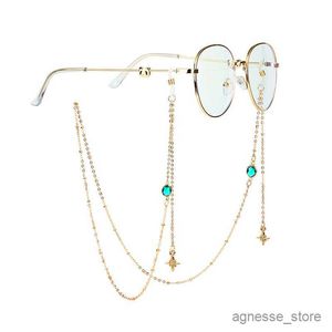 Women's Eyeglasses Chains Colorful Pendant Metal Beaded Sunglasses Straps Accessory Necklace Mask Hanging Rope 70cm