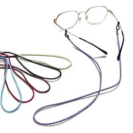 Cadenas de anteojos de lentes de cuero colorido correa de cuello banda de cuerda de cuerda de cuero cable de gafas de gafas de gafas de gafas ajustables gafas de gafas
