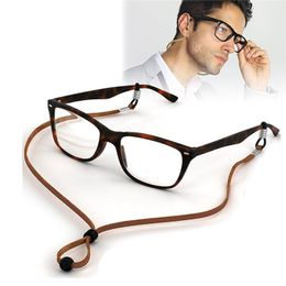 Brillenketens elbru 4pcslot verstelbare lederen band bril nek koord ketting zonnebril touw lanyard houder s 221119