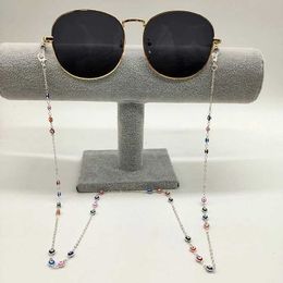 Couches de lunettes Chaîne de lunettes en perles de globe oculaire pour femmes Collier Evil Eye Collier Lunettes de soleil Masque Cordon STRAP CORD
