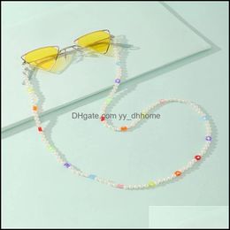 Cadenas de gafas Accesorios para gafas Moda 2021 Chic Simple Pearl Beads Gafas de sol Titular de la cadena Mujeres Accessary Drop Entrega F6DPS