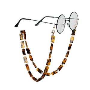 Coudons de lunettes Fashion Crystal Crystal Femmes Chaînes de lunettes Rectangle Lunes perlées Chaîne Lonyard Bijoux Masque Masque Portez des lunettes de soleil chaîne