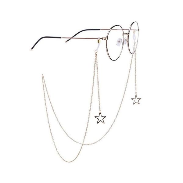 Cadenas de anteojos Moda para mujer Colgante Anteojos Estrella hueca Gafas de sol Gafas Cadena Anteojos Cordón Titular Correa para el cuello Cuerda Gota De Dhgb1