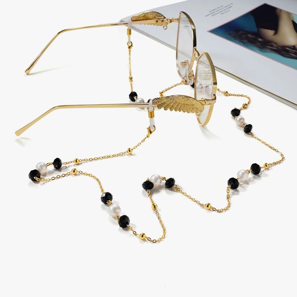 Cadenas para anteojos Cadena chapada en oro Gafas de lectura Soporte para anteojos Correa Cordones Cordones Cadena para gafas de sol 231201
