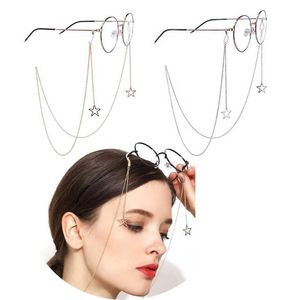 Lunettes de lunettes Lunettes de soleil en étoiles creux de chaîne de lunettes de chaîne Brochet Strap de cou de mode