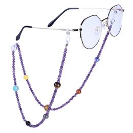 Chaînes de lunettes Les neuf planètes Perles de pierre de cristal naturel Chaîne de lunettes Chaînes de masque Lunettes de soleil décontractées Longes Accessoire de lunettes 231121