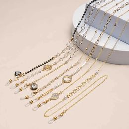 Bril kettingen vintage metaal vrouwen bril in de bril ketting jubileum anti-drop zonnebril hangende koord niet-slip gezichtsmasker lanyard brillen riem