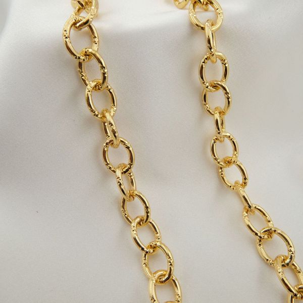 Chaînes de lunettes WT-BC199 18K sac en cuivre couleur or crabe grand O chaîne collier Bracelet bricolage bijoux faits à la main accessoires en plaqué or 230918