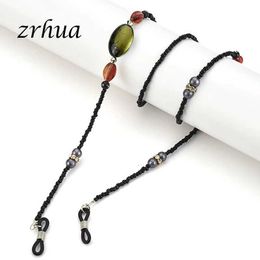 Couches de lunettes Zrhua Elegant Moral Femmes Colorful Broken Bread Glasses Lire des verres de chaîne Clip de cou STRAP C240411