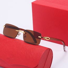 Carti anteojos gafas de lujo Occhiali Da Diseñador de gafas de sol de diseño para hombres Superior Log piernas oro plateado metal marrón luneta luneta luneta gafas de sol