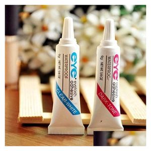 Adhésifs pour cils Eye Lash Glue Noir Blanc Maquillage Adhésif Étanche Faux Cils Et Disponible Drop Delivery Santé Beauté Trop Dhn6U