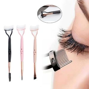 Rizador de pestañas Belleza Separador plegable Cepillo portátil Peine Mascara Curl Eye Lash Herramientas de peinado de acero inoxidable 231024