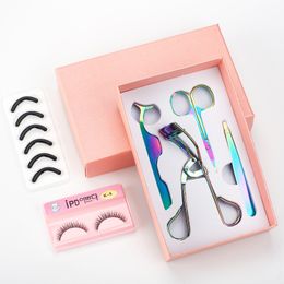 Wimperkruller Set Pincet Pincet Wenkbrauw Trimmen Gereedschap Gedeeltelijke Enten Valse Wimper Assistent Roestvrij Make-Up Beauty Tool