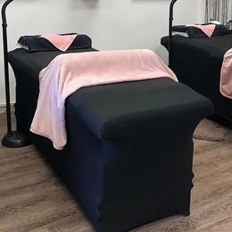 Extension de cils drap de couverture élastique Spandex drap de table ajusté pour Salon Spa Table de massage rose blanc noir housse lavable 240123
