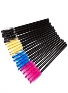 Wimperoog Lash make -up borstel mini mascara Wands applicator wegwerpverlengingsgereedschap zwart blauw geel roze 9991700