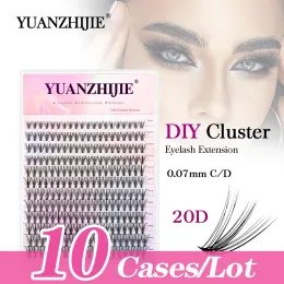 Cils 10 étuis/lot bricolage cils facile à utiliser faux cils thermofusible moelleux aspect naturel vaporeux cils ruban CD Curl maquillage livraison gratuite