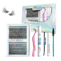 Cils 280pcs Clusters Cluters Lash Bond and Seal Makeup Tools Tools Extension Diys Lashes For Colling Lash Gluging Glue Accessories 240521