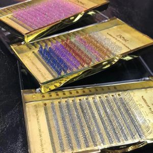 Cils Extension de cils colorée mélange Maquiagem paillettes Faux cils individuel Faux vison maquillage cils fournitures professionnelles