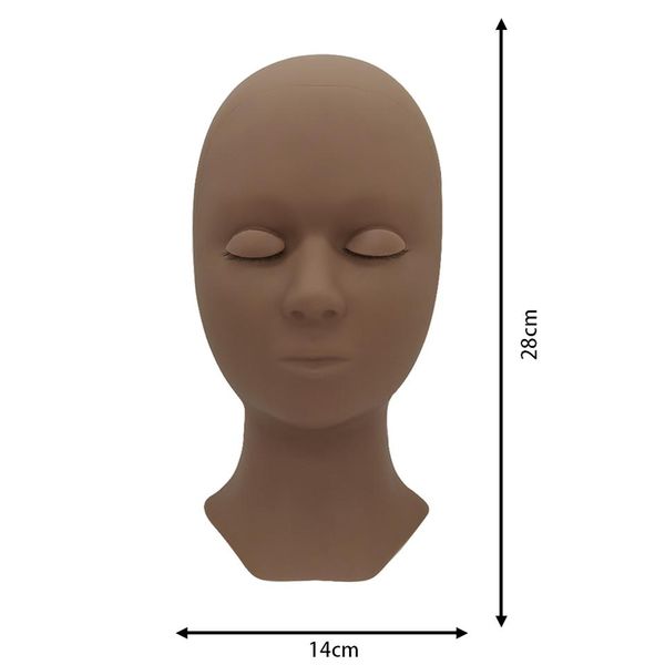 Téléphone du modèle de mannequin en silicone avec des cils avec des paupières de remplacement amovibles