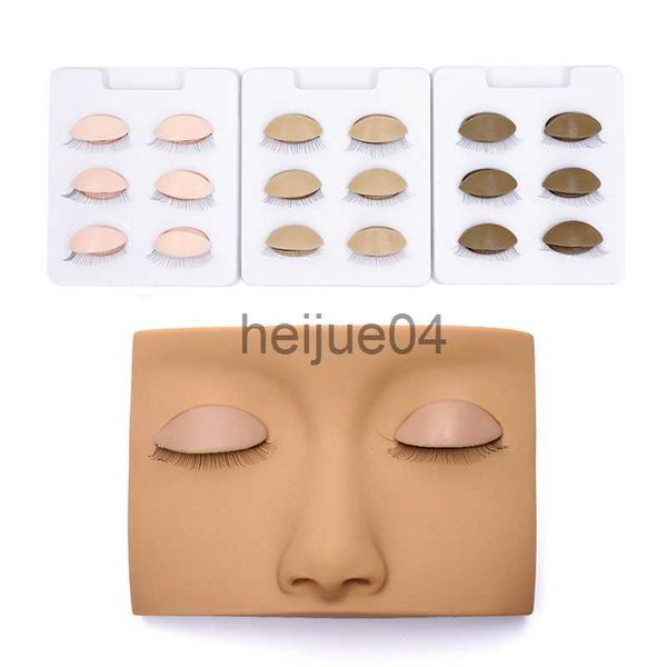 Cils accessoires de maquillage de pratique de la tête de cils en cils avec des paupières de remplacement amovibles greffant des outils de formation d'enseignement x0802