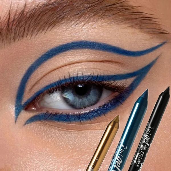 Eyeliner 7 couleurs étanche 2 en 1 eye-liner lipliner crayon bleu blanc noir eyeliner gel stylo facile using yesy yeux maquillage cosmétique