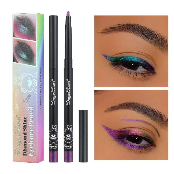 Eneliner Camaleón delineador de ojos Gel Pen aficionado al agua Camaleón Sala de ojos Lápiz Long Wear Multichrome Eyeliner Respendante de brillo Magno de ojos