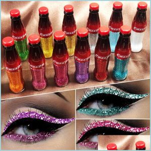 Eyeliner Colorf Glitter Eyeliner Liquide Party Smoky Eye Liner Shimmer Cosmétiques 12 Couleurs Drop Delivery 2022 Santé Beauté Maquillage Yeux Dhl7Y