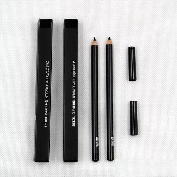 Eyeliner Crayon Smolder Eye Kohl Color negro Lápiz impermeable con caja Fácil de usar Cosmético natural de larga duración Maquillaje Liner Drop Dhyij