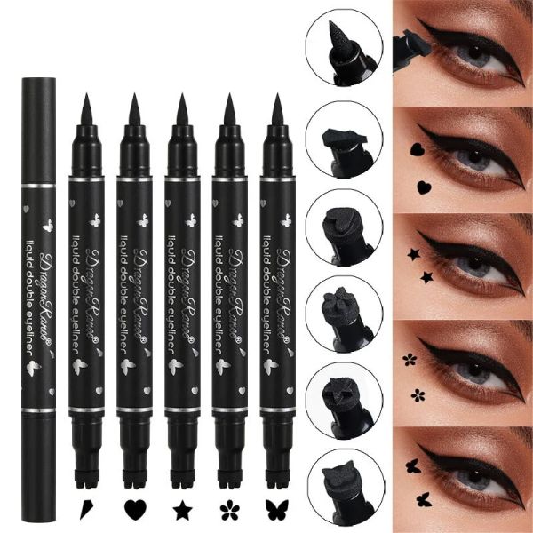 Eyeliner double tête étanche liquide eye-liner lune lune de coeur étoile du coeur tatouage