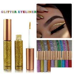 Eyeliner Glitter Liquide Portable Brillant Maquillage Eye Liner Crayon Longue Durée À Séchage Rapide Beauté Cosmétique Brillant Drop Delivery Health Eye Dhldy