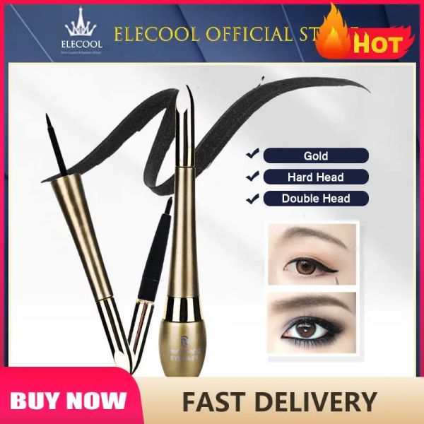 Delineador de ojos Hengfang Liquid Professional Eyeliner Maquillaje Golden Dool Ended Eyeliner Make Up Loner Liner Liner de impermeable duradero TSLM1