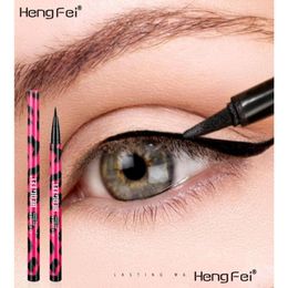 Eyeliner Hengfei Leopard Imprime liquide sans ombrage quik séchage au crayon à l'œil noir étanche étanche.
