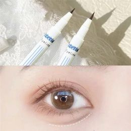 Eyeliner liegen zijdeworm pen vloeistof eyeliner matte schaduw longlasting waterdichte quickdry thee bruine ooglidverlenging make -up schoonheid