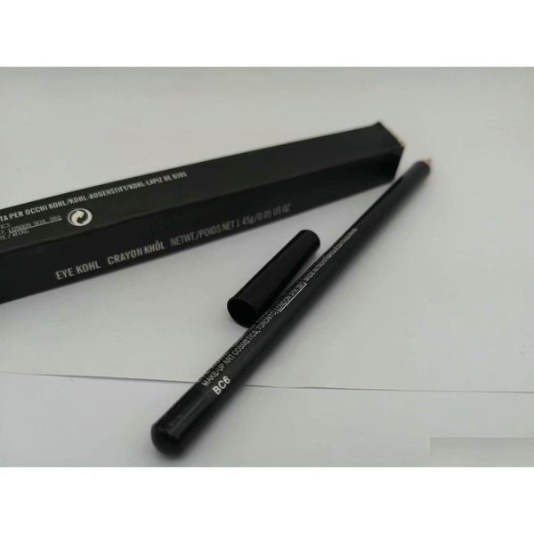 Delineador de ojos Lápiz de maquillaje Khol Crayon Natural Waterptoof Black Eye Liner Pen 1.45G Drop Delivery Health Beauty Eyes Dhext
