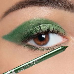 Eyeliner mat eyeliner lip voering potlood 2in1 waterdichte langdurige glitter geen bloeiende gemakkelijk te dragen zwarte groene ogen make -up cosmetica