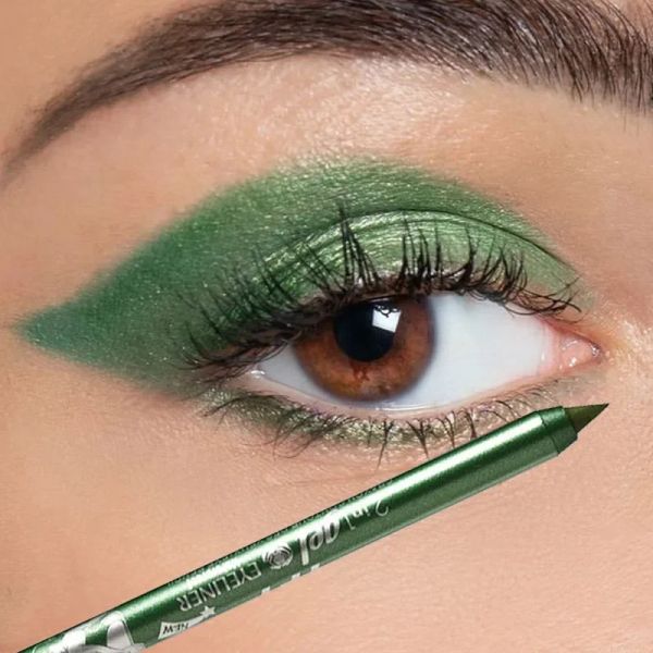 Delineador de ojos Matte Eyeliner Lip Pencil 2in1 Impermeable de brillo duradero No floreciendo fáciles de usar Negro Ojos verdes Cosméticos Cosméticos