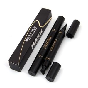 Eyeliner Miss Rose Merk Make -up vloeibare eyeliner potlood snel droge waterdichte oogvoering zwarte kleur met oogvleugel stempel oogpotlood #250047